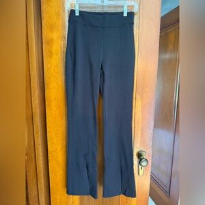 ALO High Waist Yoga Black Slit Font Flare Pants